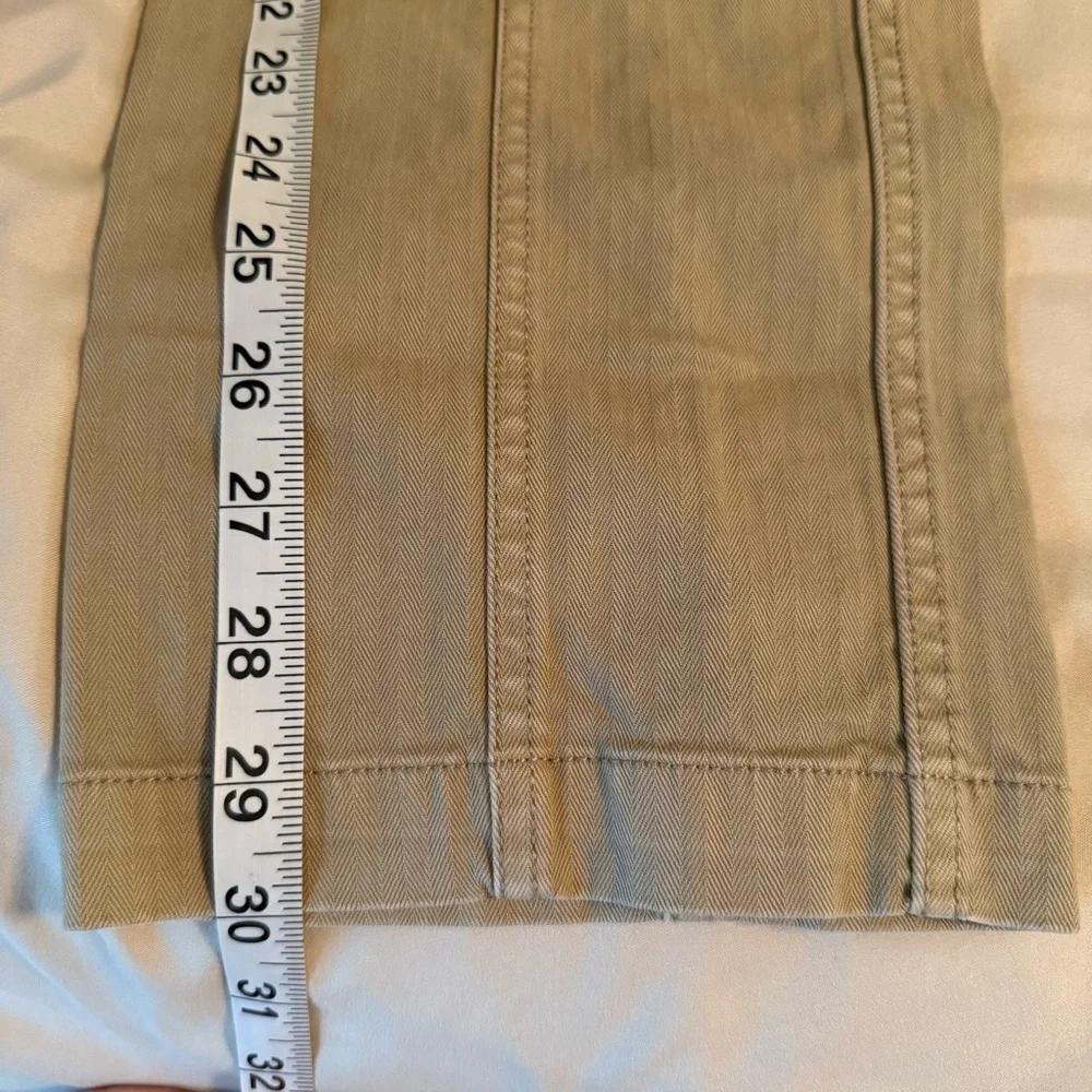 Madewell 90s Straight Cargo Pant Womens Size 25 Sand Dune Tan Cotton Herringbone - Picture 12 of 13